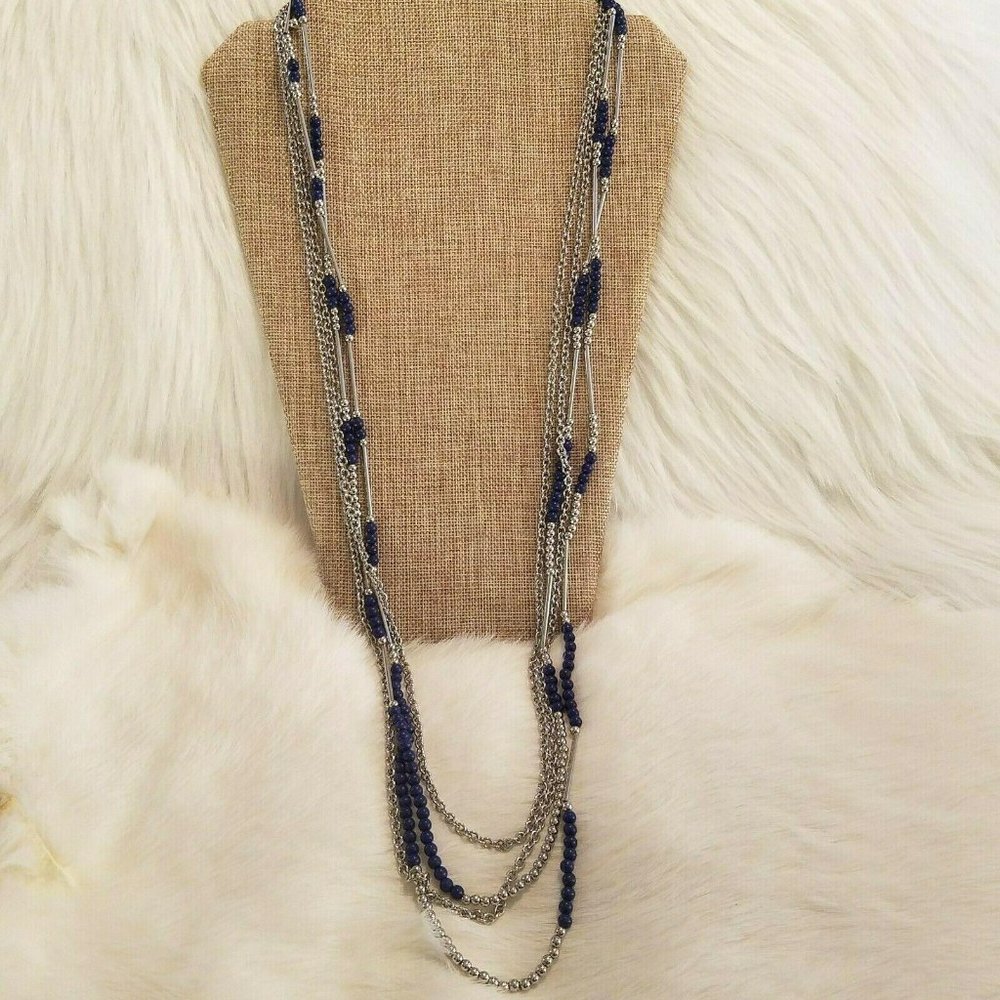 PRemier Designs Navy‎ Blue Necklace 3492